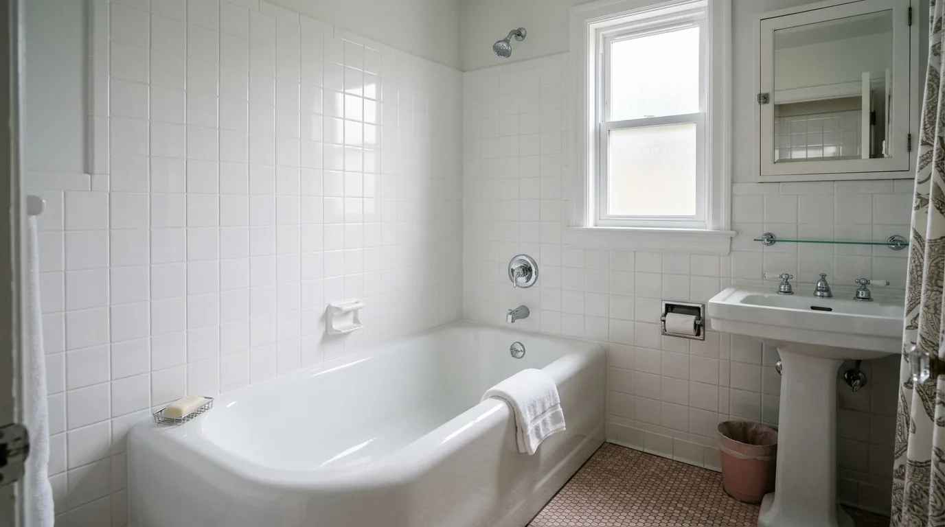 The finished result of professional tub refinishing: the completed work looking clean, correct and — Wichita Falls, TX