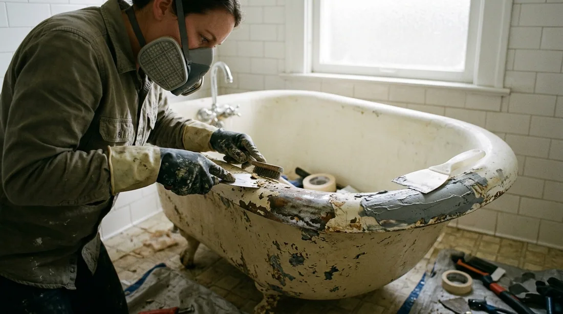 Any previous refinish coating has to come off completely — Wichita Falls, TX